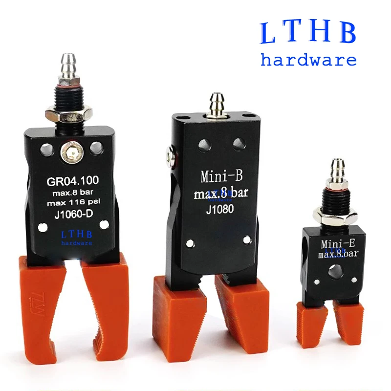 Pneumatic Clamp Manipulator MINI Gripper with Anti Slip Rubber Pad for Injection Molding Grab Water 