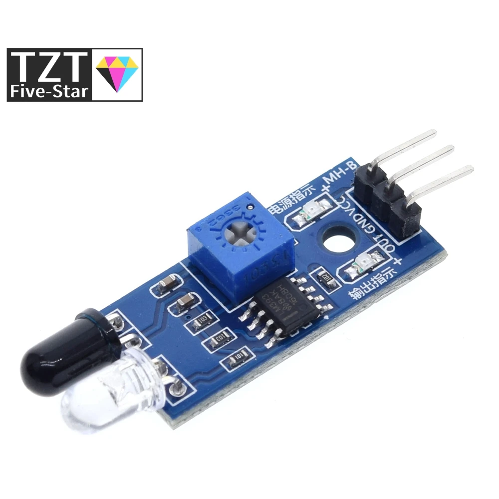 TZT Smart Electronics Smart Car Robot Reflective Photoelectric 3pin IR Obstacle Avoidance Detection 