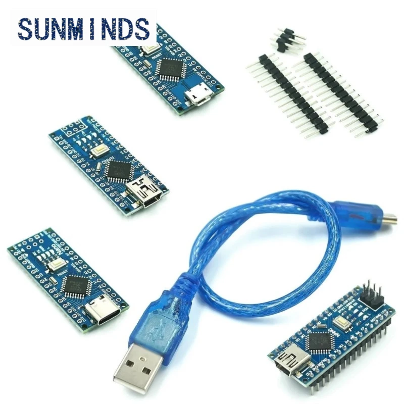 1PCS For nano Mini  Type-C  Micro USB With The Bootloader Compatible Red Controller for Arduino CH34
