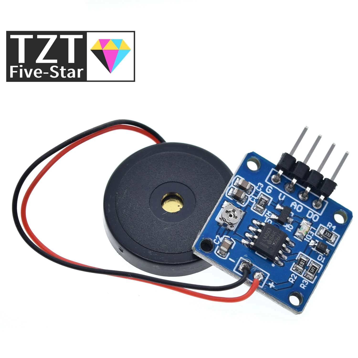 Piezoelectric shock tap Sensors Vibration Switch Module Piezoelectric Sheet Percussion for Arduino 5