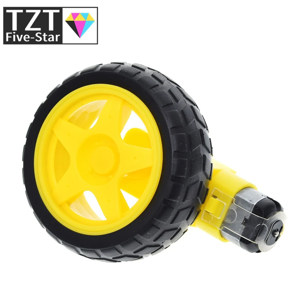 GREATZT  Deceleration DC motor + supporting wheels , a / smart car chassis, motor / robot car wheels
