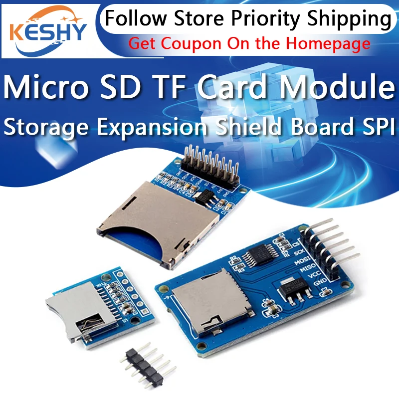 Micro SD Storage Expansion Board Micro SD TF Card Memory Shield Module SPI For Arduino