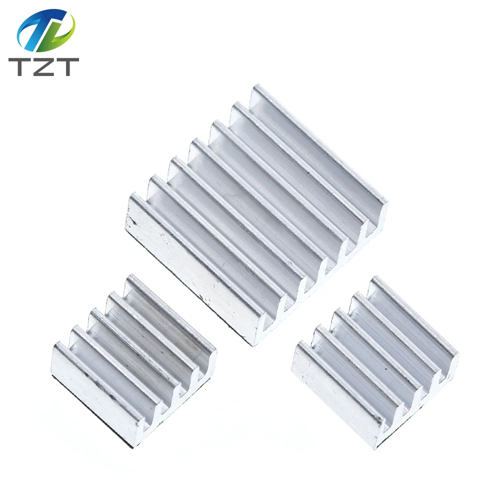 DIYTZT 1SET 3PCS Adhesive Raspberry Pi Heatsink Cooler Pure Aluminum Heat Sink Set Kit Radiator For 
