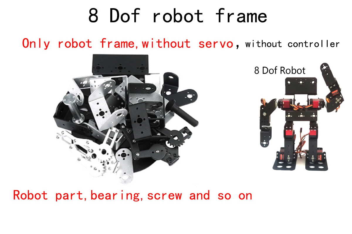 8 DOF Robot Frame Educational Robot Humanoid Dance Robot Biped Walking Robot for Teaching DIY Kit Ma