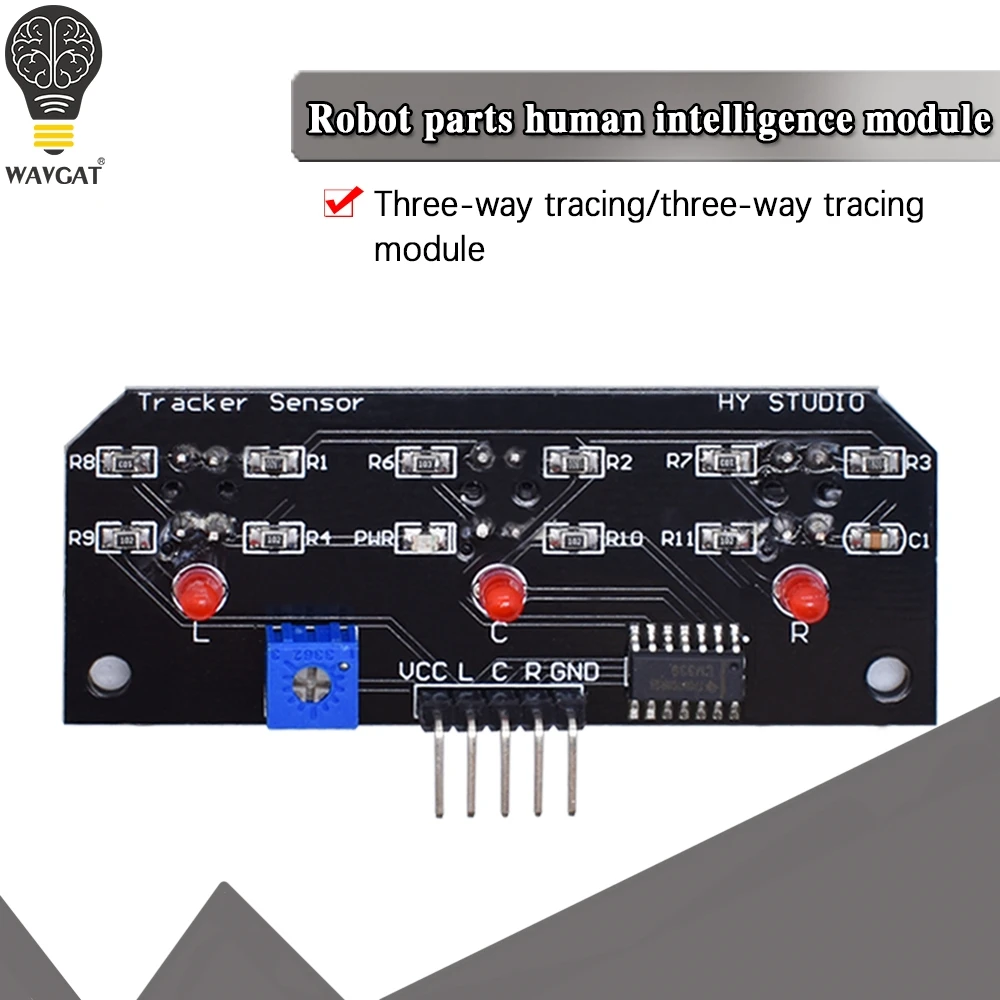 DC 5V 3 Channel Infrared Line Tracker Sensor Module Trio Detector Output TCRT5000 Sensor 10mm Distan