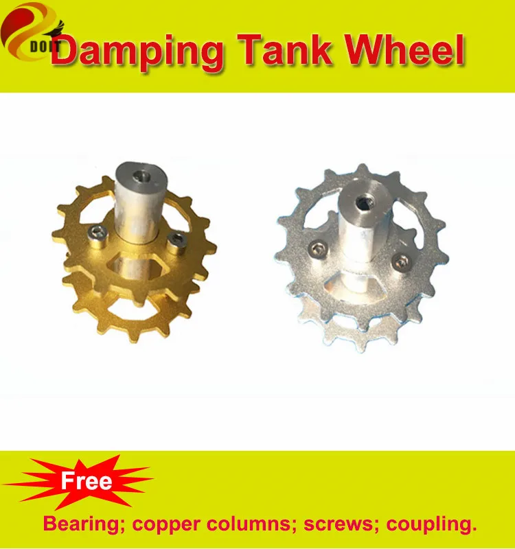 Official DOIT New TW-03 Aluminum Alloy Metal Driving Wheel for Shock Absorption Robot Tank Car Chass