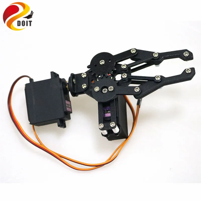 Black 2 DOF Manipulator Mechanical Arm Gripper Clamp kit for Robot MG996R DIY RC Toy Parts