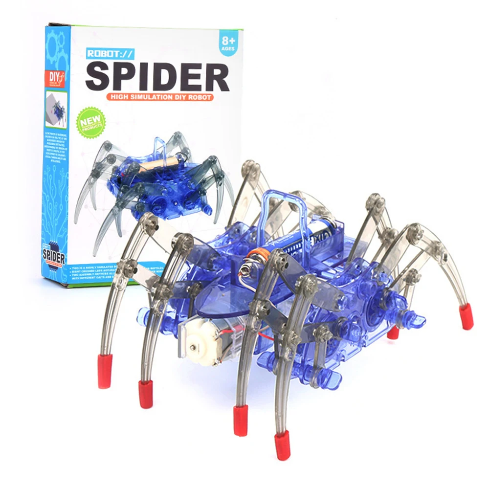 DIY Electric Spider Robot Childrens Toy Robot Kit Educational Intelligence Development Assembly Kids