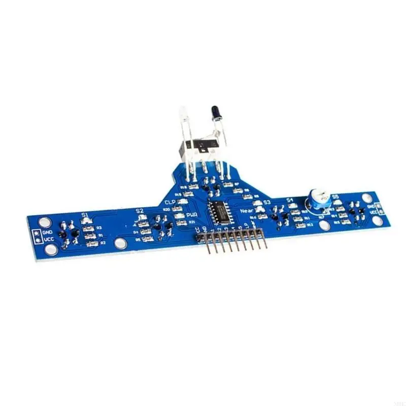 Multiple Sensorings Line Follower Module for DIY Robotics Projects with Real Time Pathes Detection N