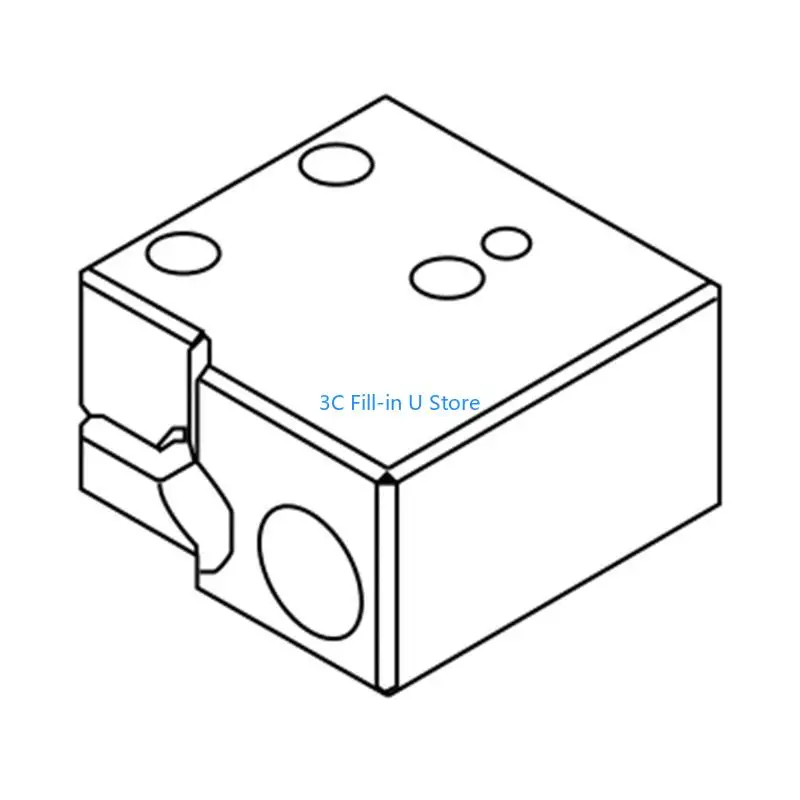 G8TA Printer Heatblock Upgrade Hardened Heater Block for 3D Printing Nozzle Extruder High Temperatur