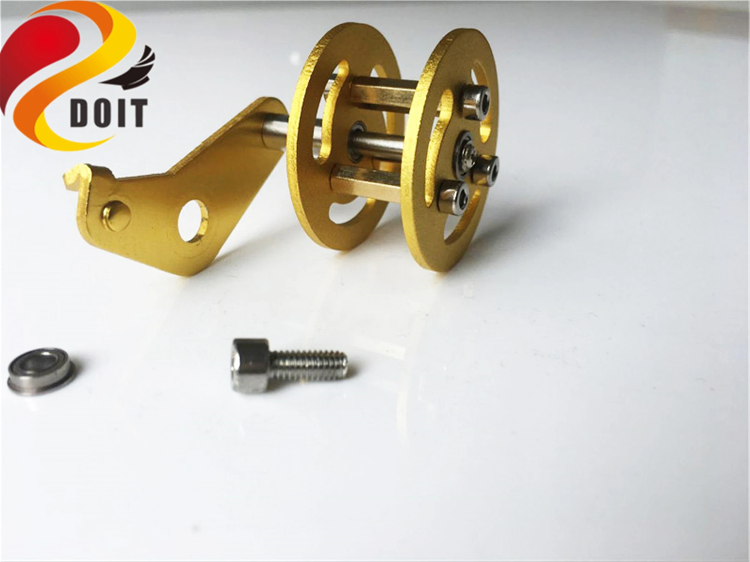 SZDOIT Metal Shock-absorbing Load Wheel with suspension accessory Double Bearing for RC Robot Tank C