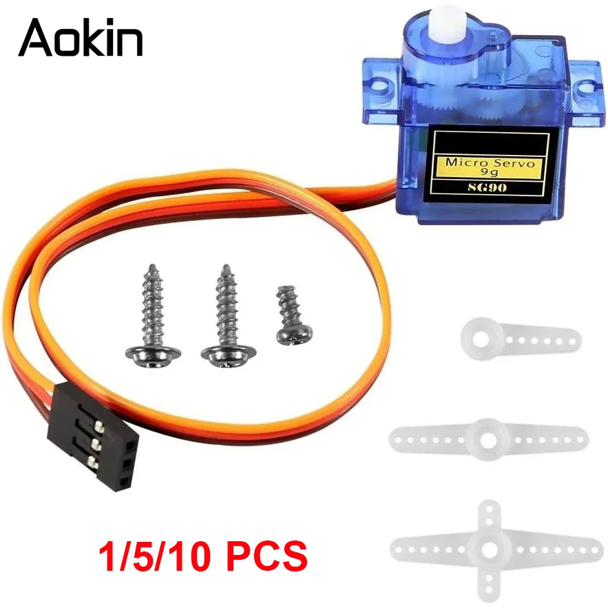 1/5/10 PCS SG90 9G Micro Servo Motor Control for RC Robot Arm Servomotor Toy Airplane Helicopter Air