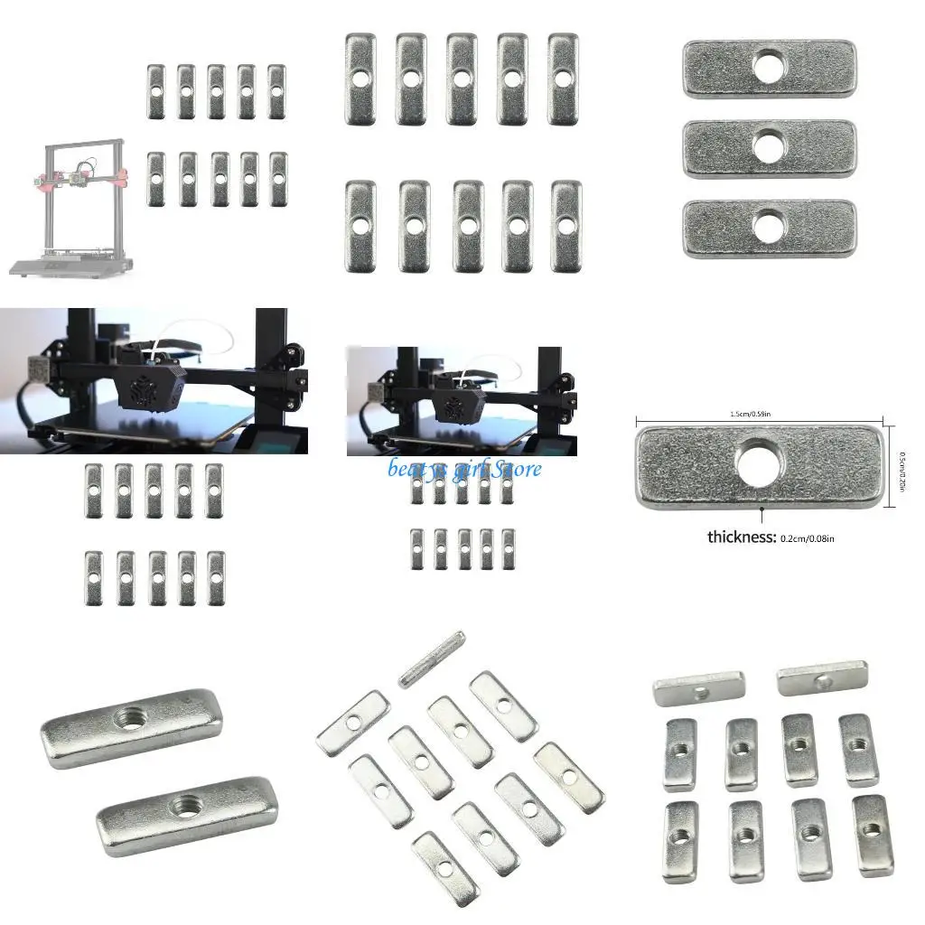 C7AB 3D Printers Project Fasteners Screws Nut V0 0.1 3D Printers Belt Nut Makerbeam XL Type T-slot f