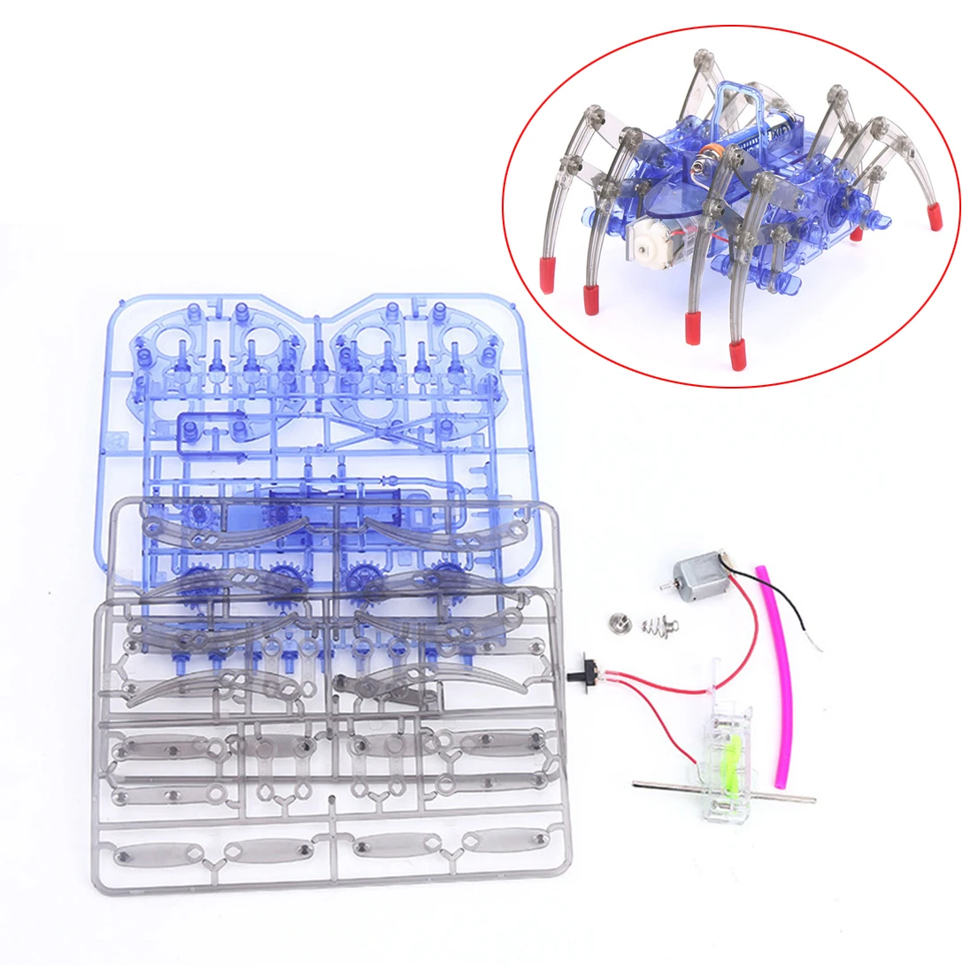 Electric Robot Spider Toy DIY Educational Stem Robotic Assembles Kits for Kids Christmas Halloween B