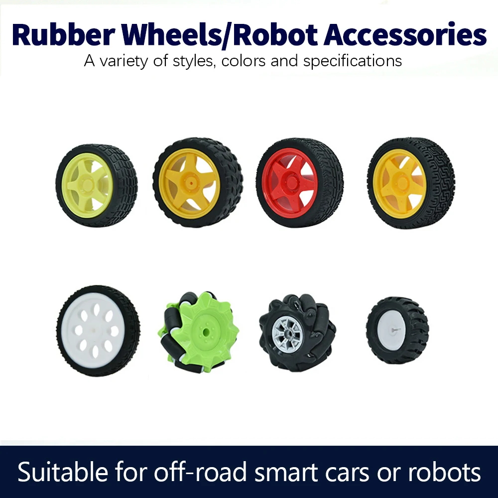 1PC Robot Wheel Plastic Mecanum Different Types Colors Wheels For TT Motor Arduino Robot Smart Car W