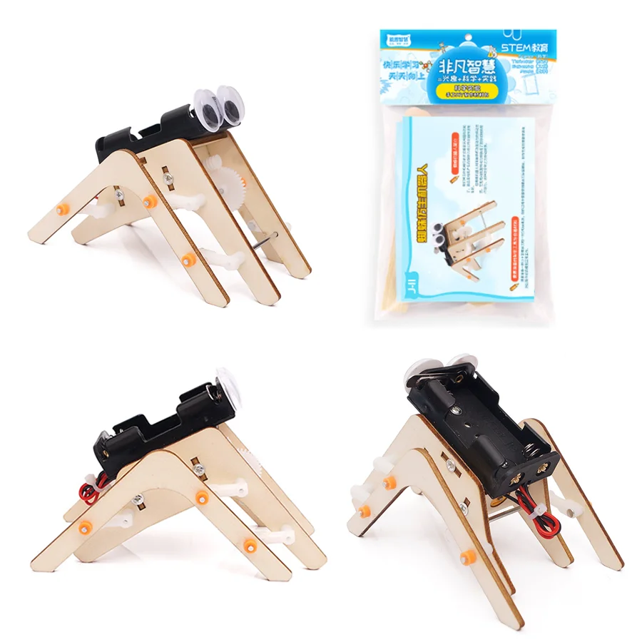 DIY Science Toys Spider Bionic Robot Model Technology Physics Experimental Tool Kit Learning Educati