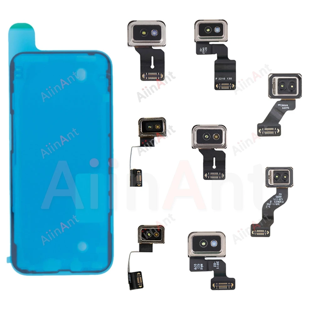 Waterproof Sticker + Flex For iPhone 12 13 14 15 Pro Max Plus mini Proximity Ambient Light Lidar Sen