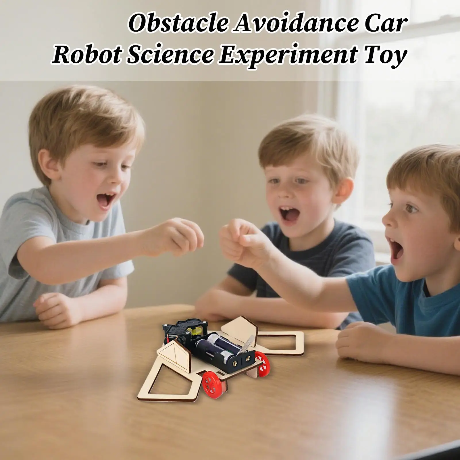 Kids Robot Kit Obstacle Avoidance Robotics Experiment Kit Hands-On Educational Toys For Homeschool P