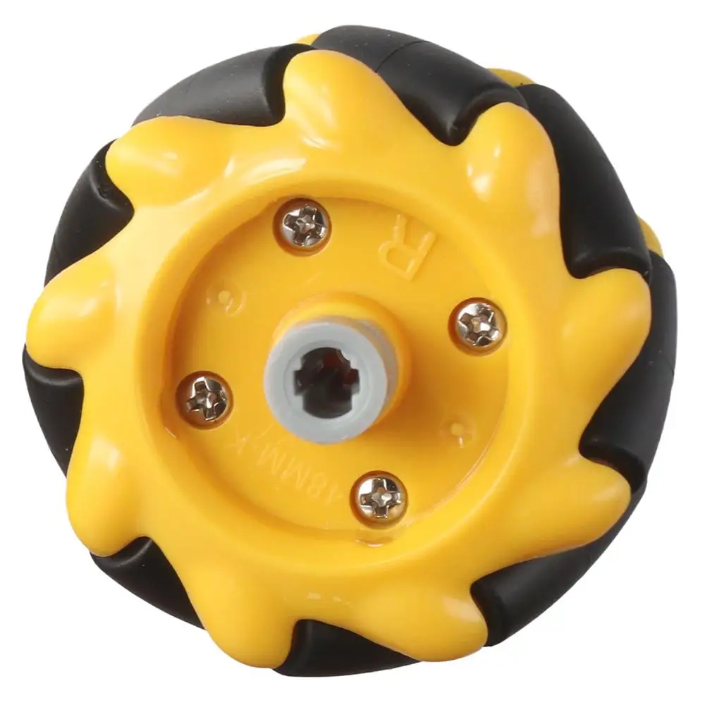 1Pc Plastic Mecanum Wheel Yellow 48mm Omni-Directional Wheel Stepper Robotics Tires for TT Motor Ard