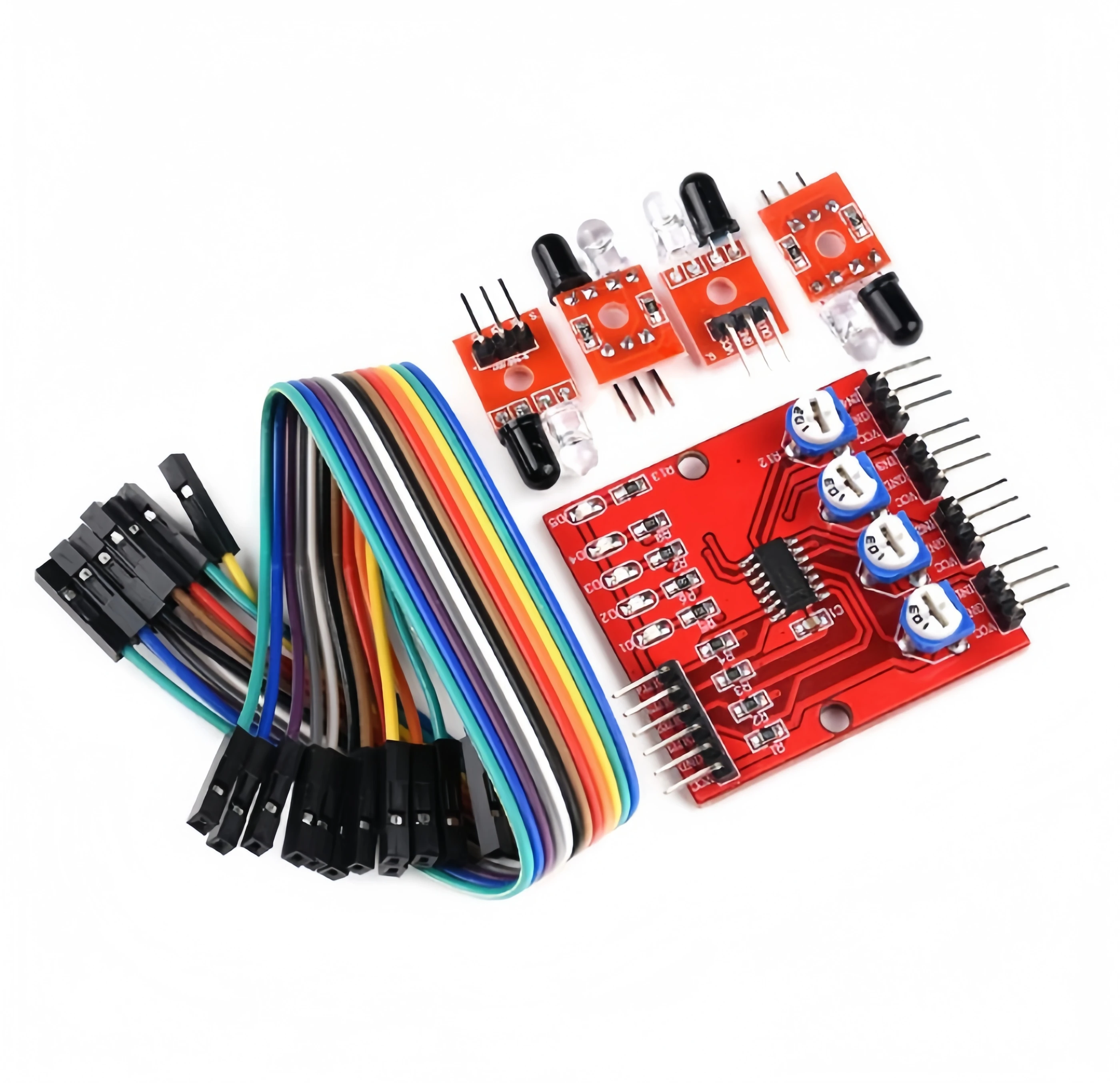 4-channel infrared tracking/following module/line-following module/obstacle avoidance/robotic vehicl