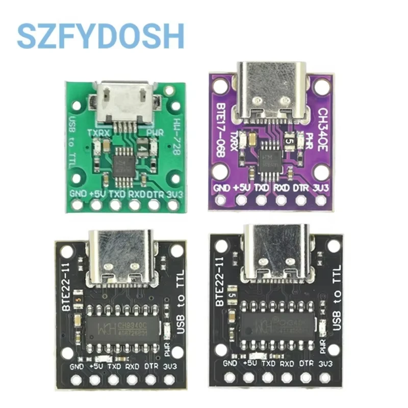 CH340N USB to TTL Serial Converter Module 3.3V/5V for Arduino Pro Mini ESP8266 Programming