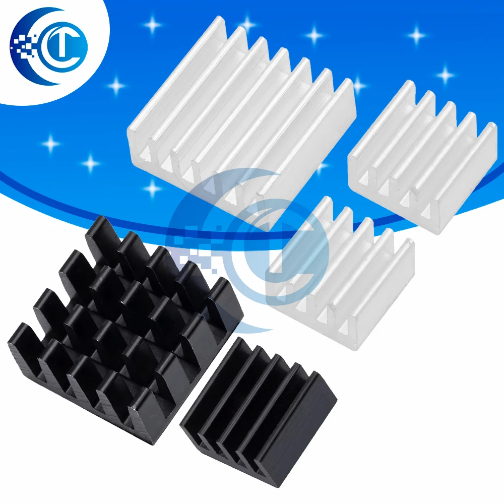 Exclusively for Raspberry Pi 2 Model B: 3 Pieces Pure Aluminum Adhesive Heatsinks (Custom Cooling Ki