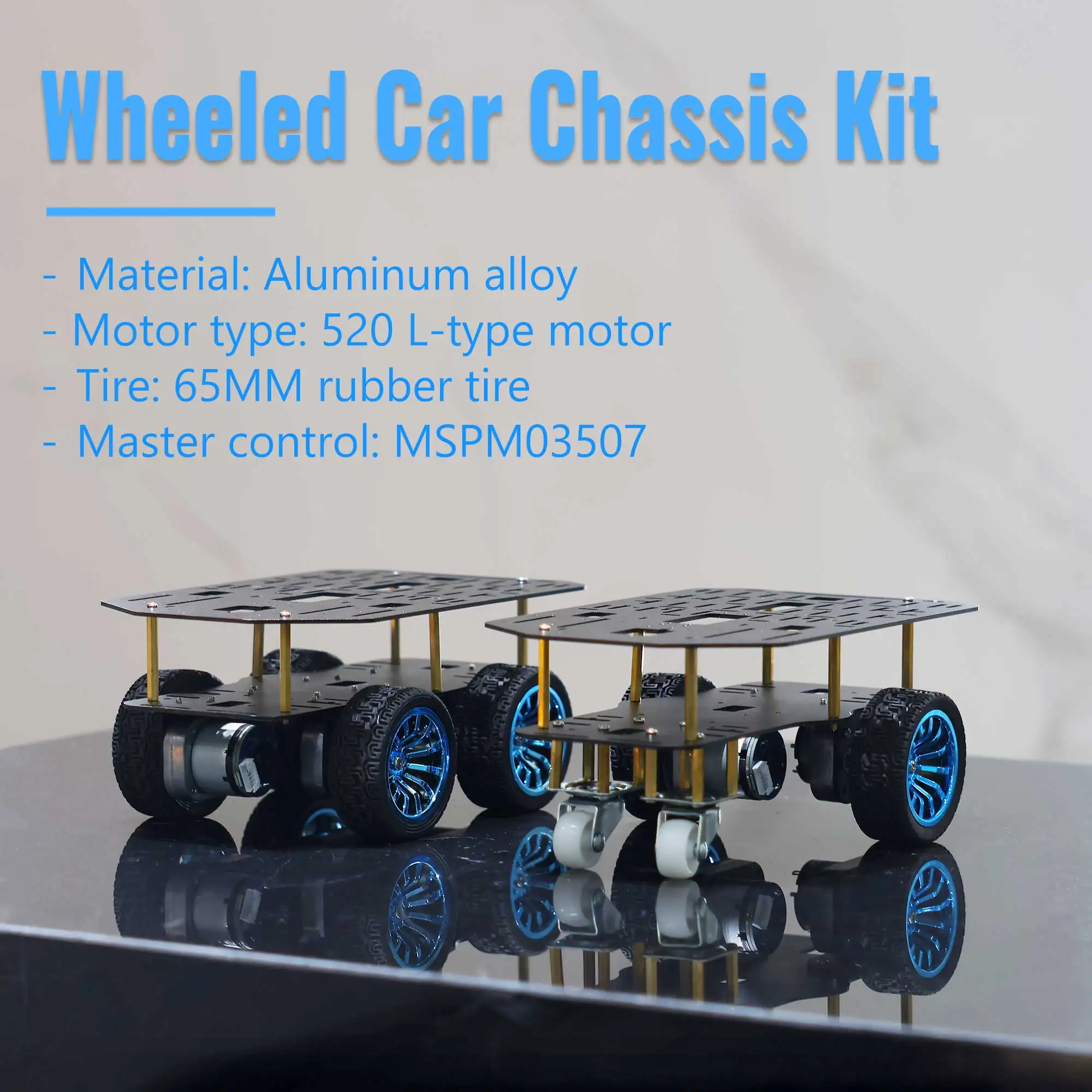 Yahboom Aluminum Alloy Robot Car Wheeled Chassis Kit with MSPM0 Expansion Board Multiple Encoder Mot