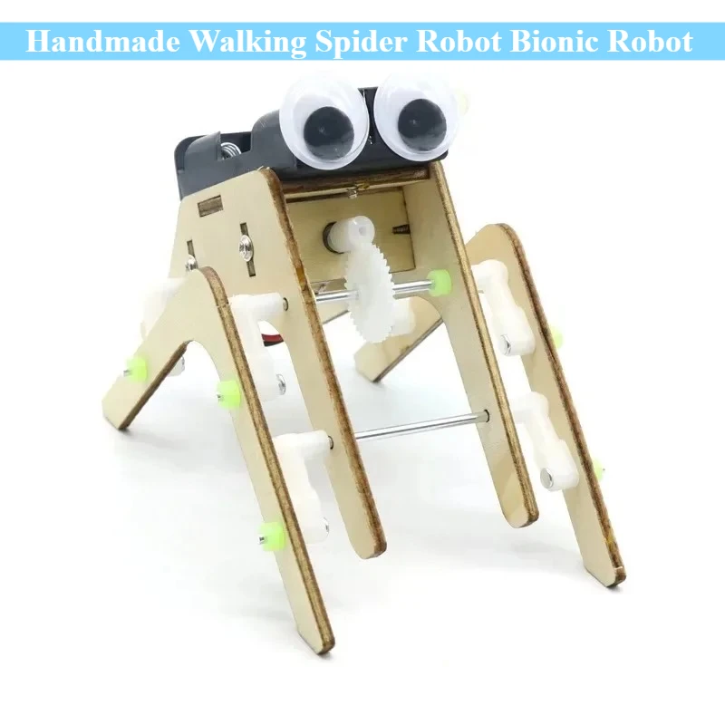 Handmade Walking Spider Robot Bionic Robot DIY Assemble Model Science Technology Education Experimen