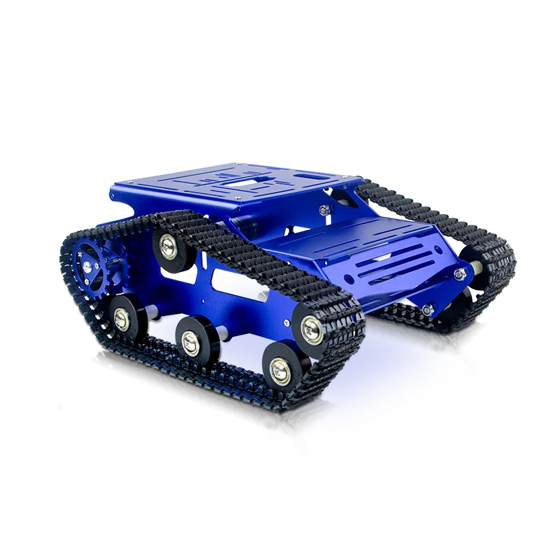 Robot Tank Chassis, DIY Smart Car, DC Motor Metal Aluminum Alloy Tracked Vehicle Body