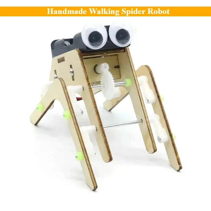 Imagination DIY Handmade Walking Spider Robot Bionic Robot Assemble Model Science Technology Educati
