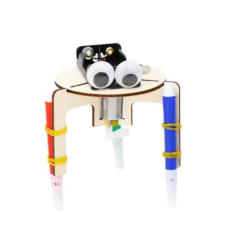 DIY Graffiti Robot STEAM Model Assembling Kits for Kids Education Science Puzzle Experiment Children