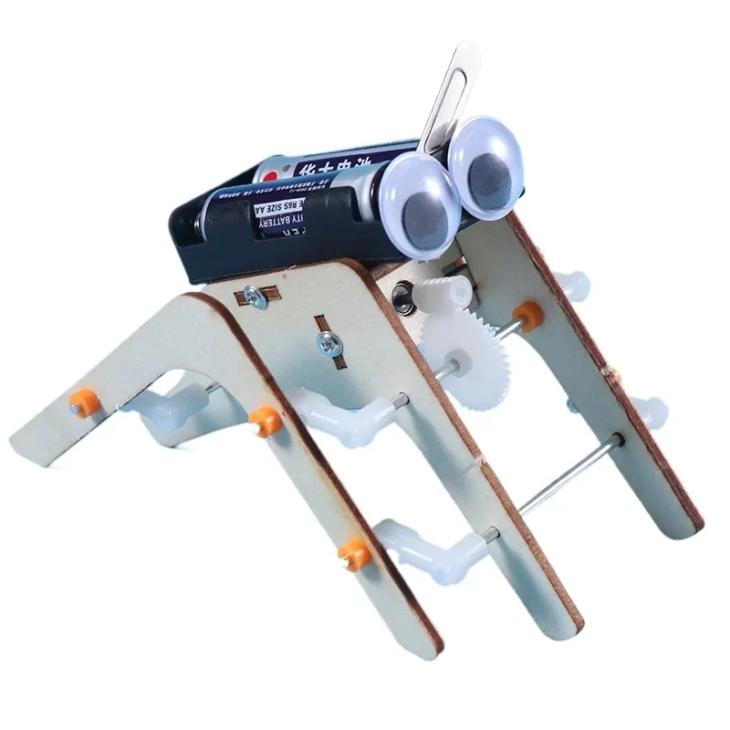 Walking Spider Robot Bionic DIY Assemble Model Science Technology Education Experiment Kit Wooden St