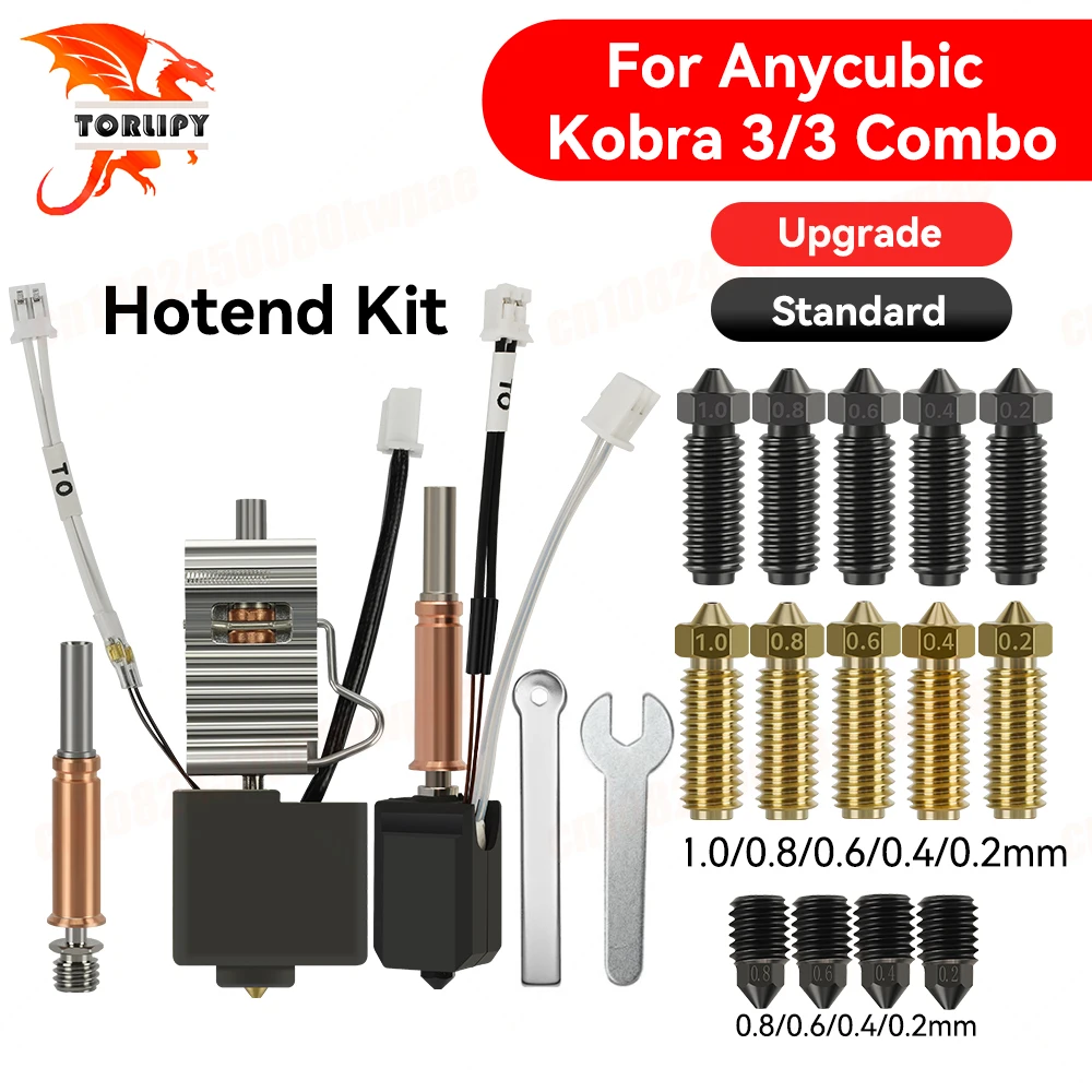 For Anycubic Kobra 3 Hotend Kit Upgrade Standard Kobra 3 Combo Hotend Nozzle For Anycubic Kobra 3 Ho