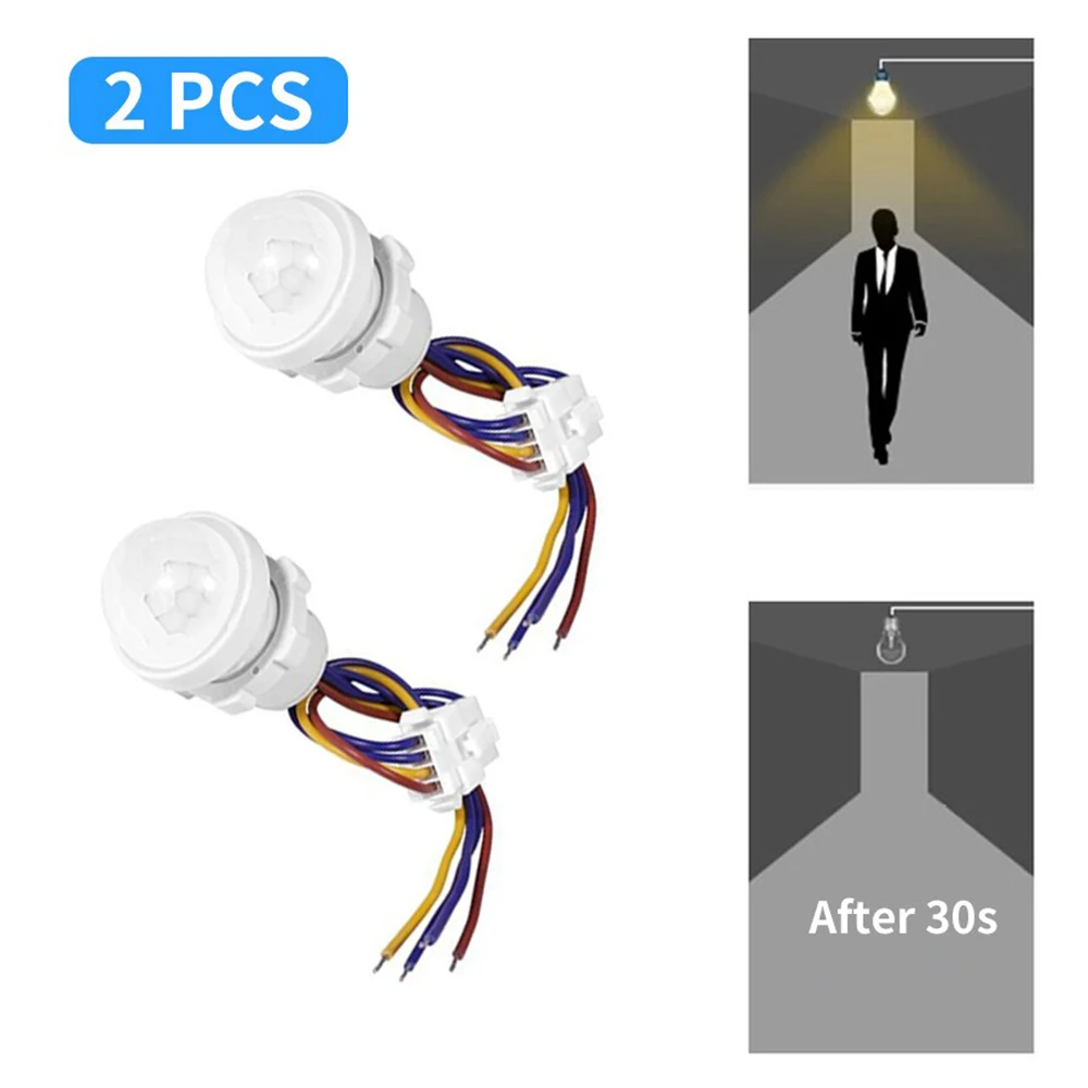1/2/5PCS Smart PIR Sensor Detector Switch Human Body Infrared Auto On Off Light 110V 220V For LED La