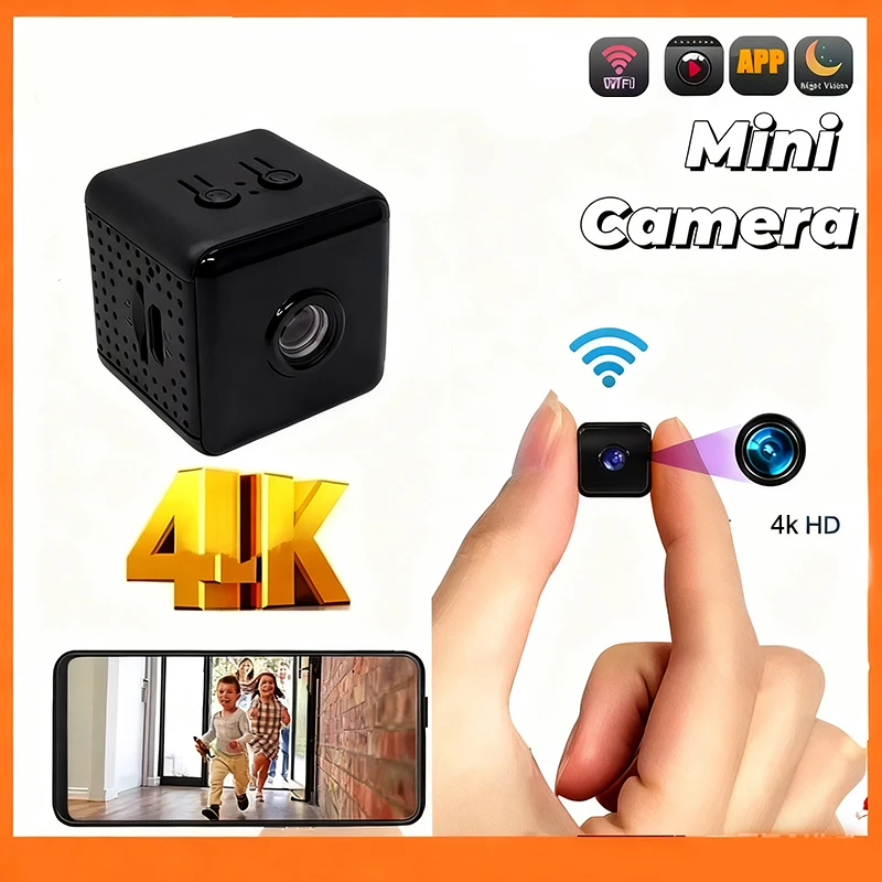 New 4K Mini Camera Home Small Wireless Wifi Camera Outdoor Upgrade Baby Pet Movement Detection Secur