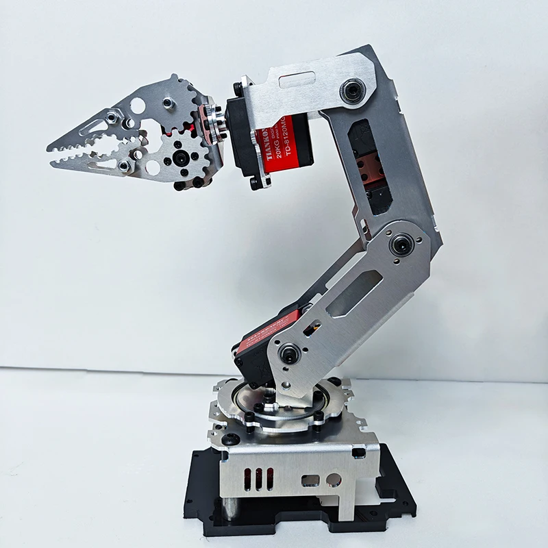 Arduino Desktop Servo Programmable 6-Degree-of-Freedom Industrial Robotic Arm Model with Mobile Phon