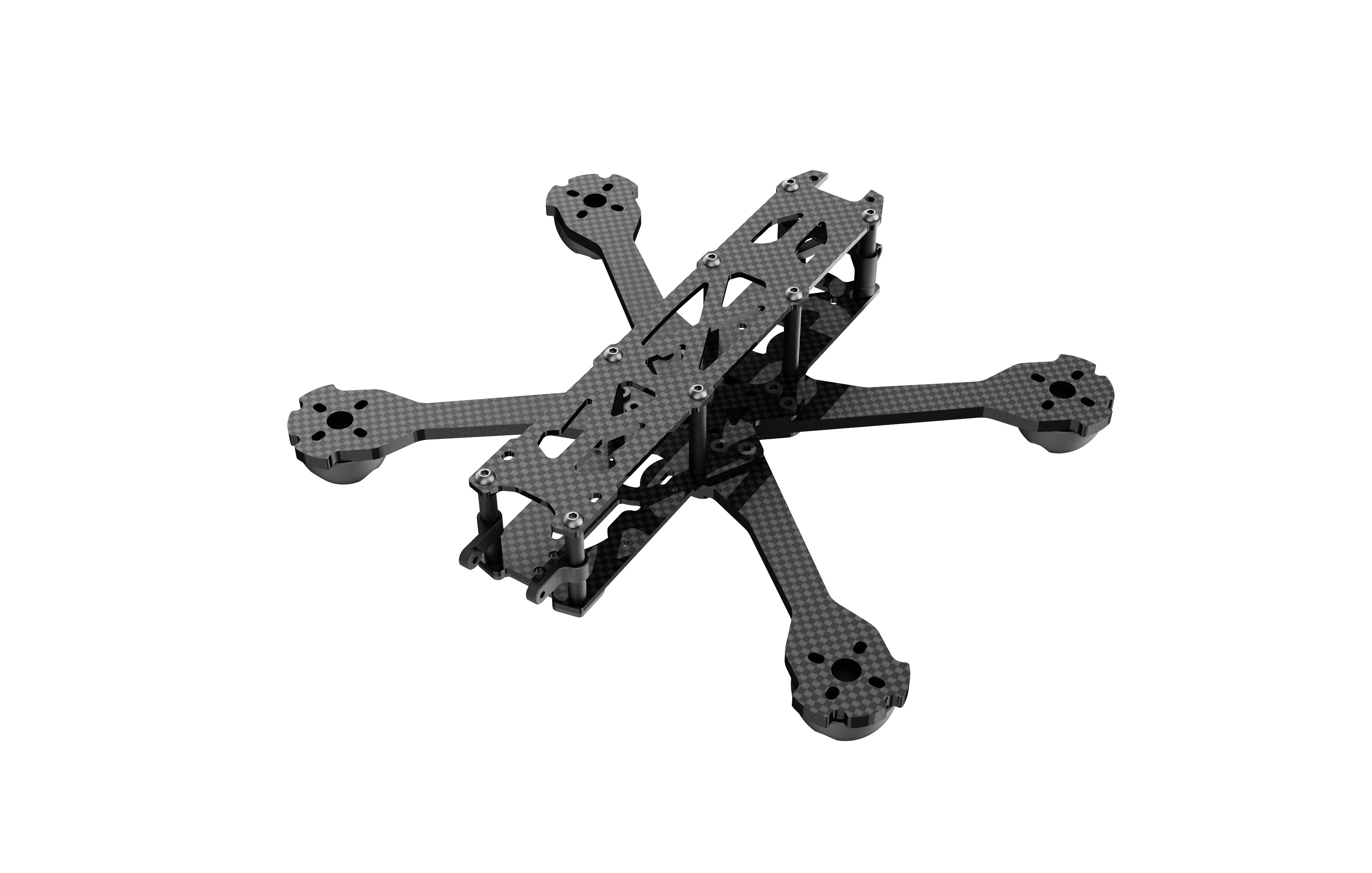 FPV51D9 5 Inch FPV Quadcopter Frame Carbon Fiber Racing Drone Frame High Strength Lightweight Train 