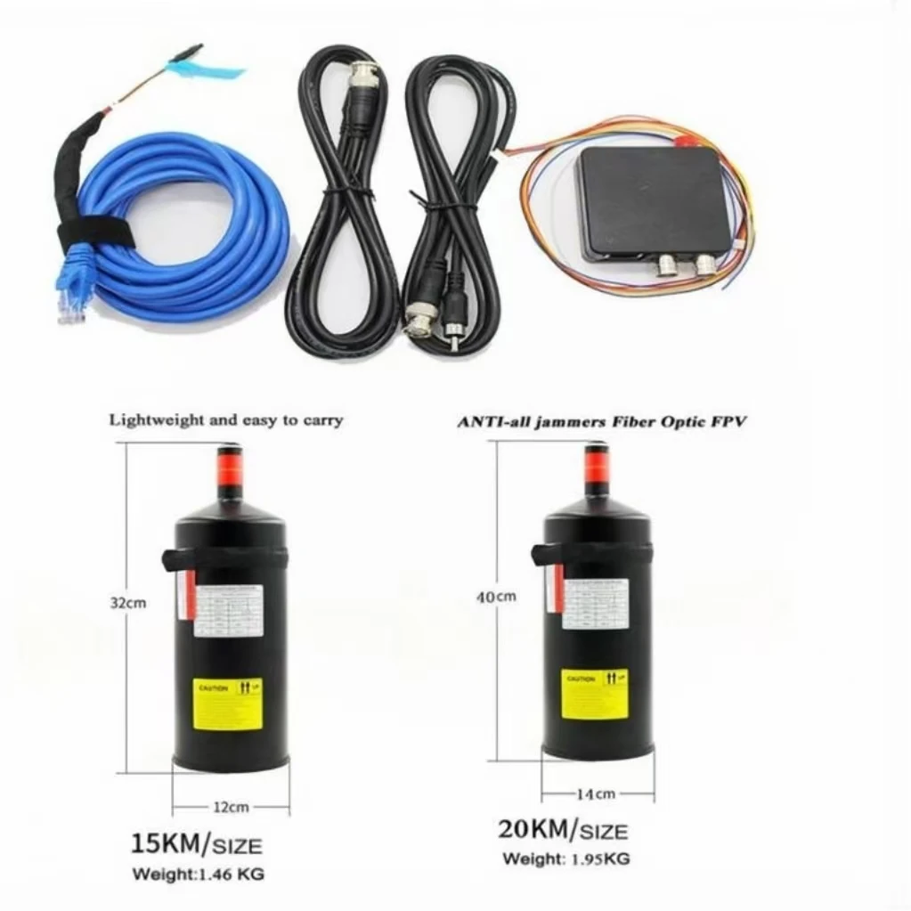 FPV Dronе kit Fiber Optic Ground Module 0.27mm Optical Bare Fiber Sky End 3/5/10/15/20/30km for FPV 