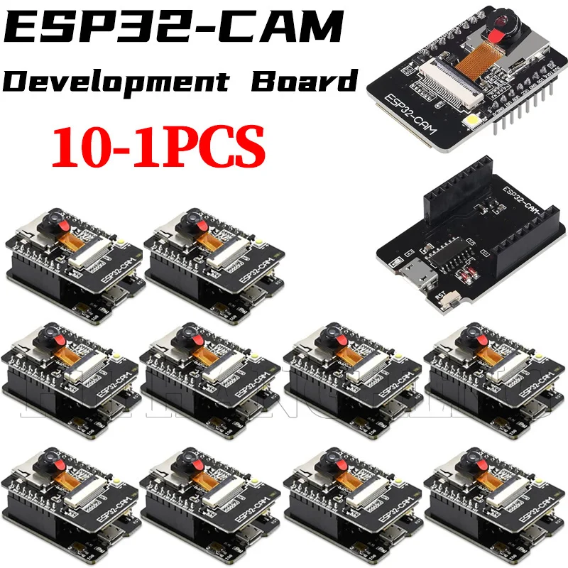 10-1PCS ESP32-CAM ESP32-CAM-MB MICRO USB ESP32 Serial to WiFi ESP32 CAM Development Board CH340 5V B