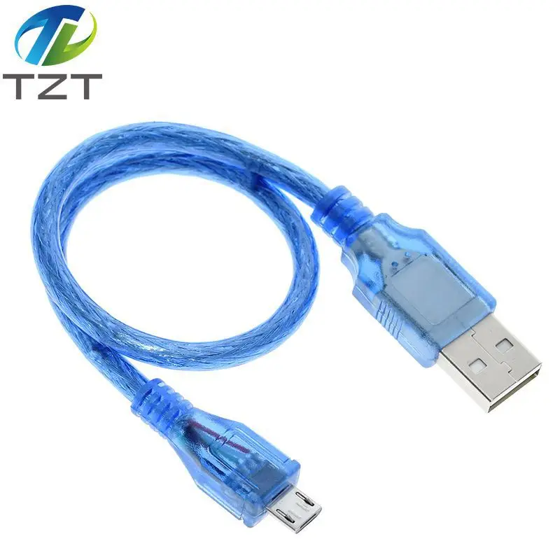 DIYTZT 1/2/4PCS 30cm 1.64FT USB Cable for Leonardo/Pro micro/DUE High Quality A type Micro USB 0.3m 