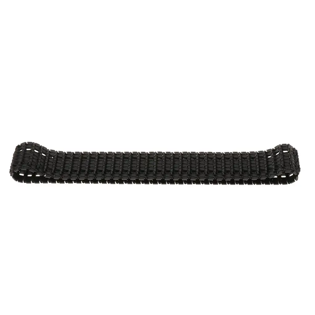 Black Assembled Rubber Track for Plastic Tank Chassis Removable Caterpillar Chains Pedrail Wheel DIY