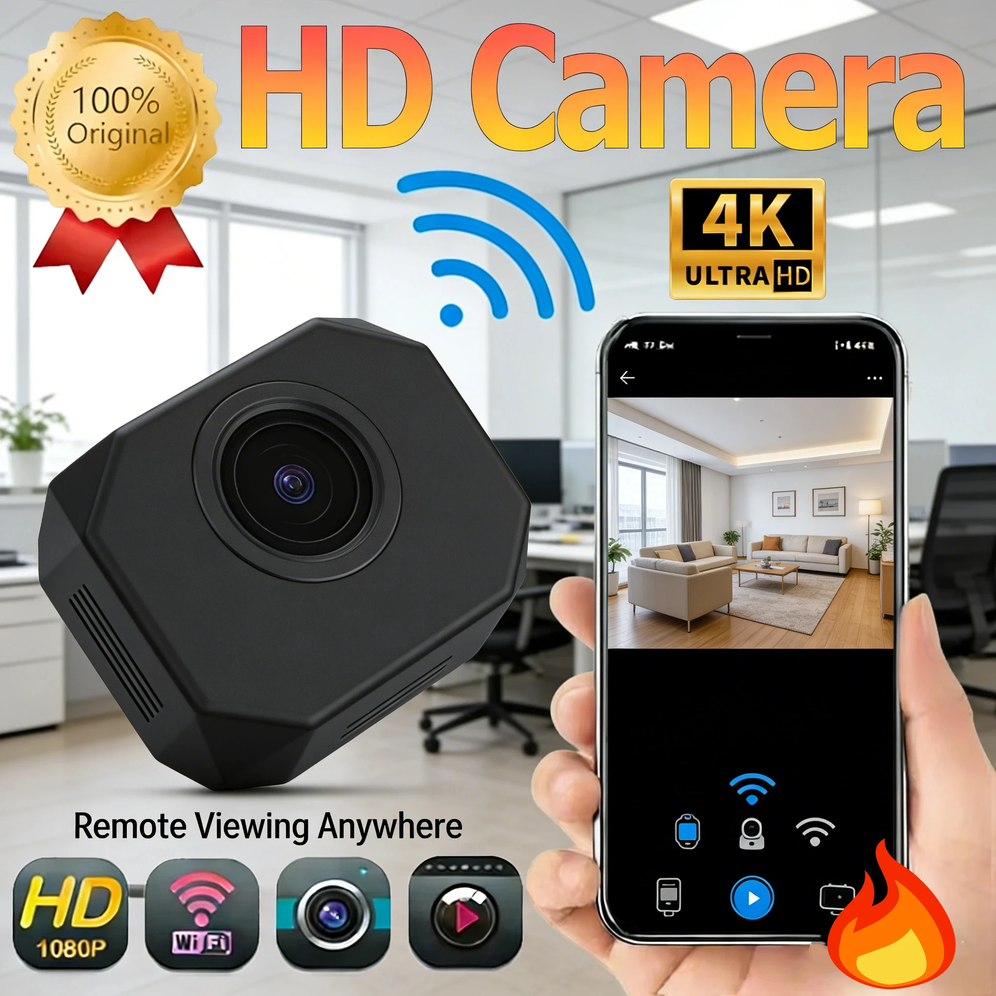 Wifi Mini Camera 4K HD Wireless Security Monitor For Home Night Version Protection Remote Intelligen