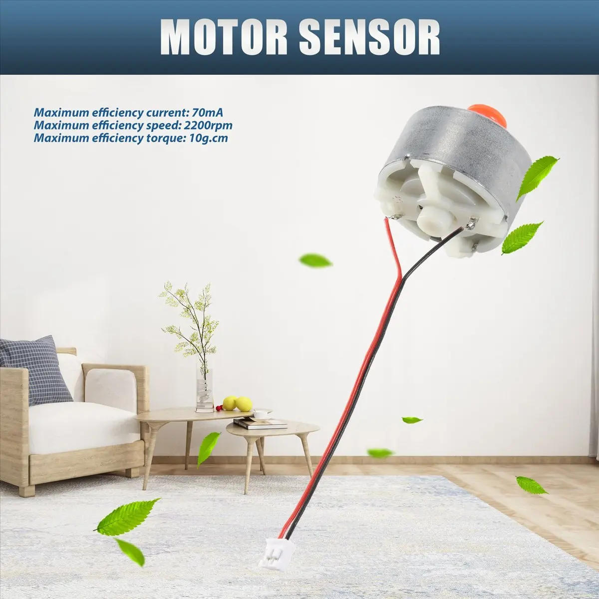 AAAL Lidar Motor for S50 S51 S55 Vacuum Cleaner, with Orange Pulley Vacuum Cleaner Distance Sensor