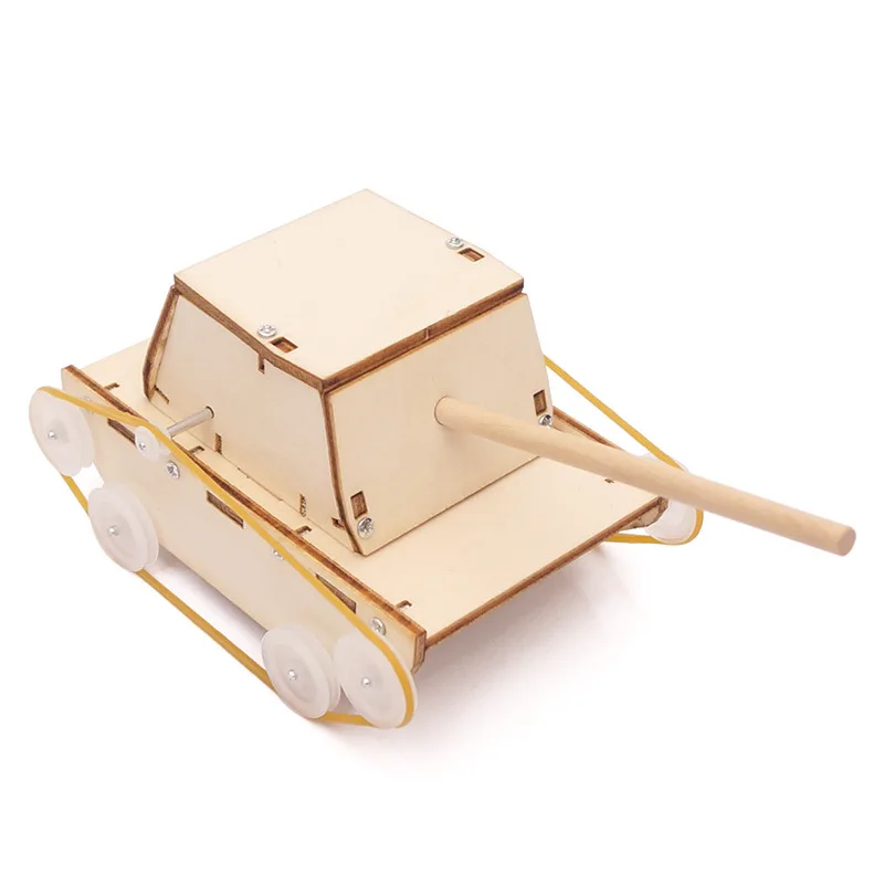 DIY Wooden Smart Tank Chassis Handmade Educational Electric Robot Car Crawler Vehicle Assembled for 