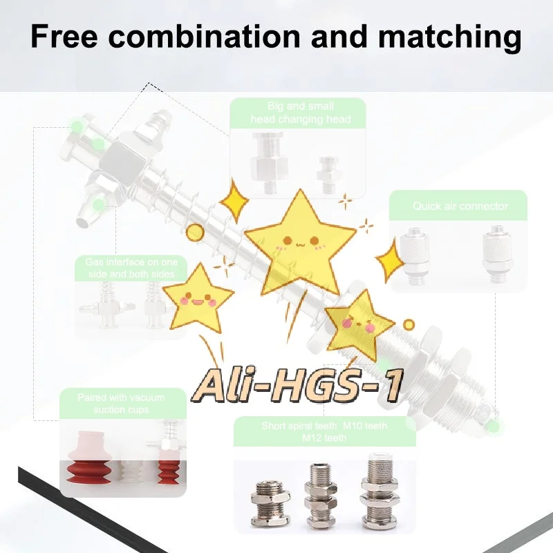 M12/M10 T-Spring Buffered PU Suction Cups–Small Head Vacuum Gripper with External Spring for Robotic