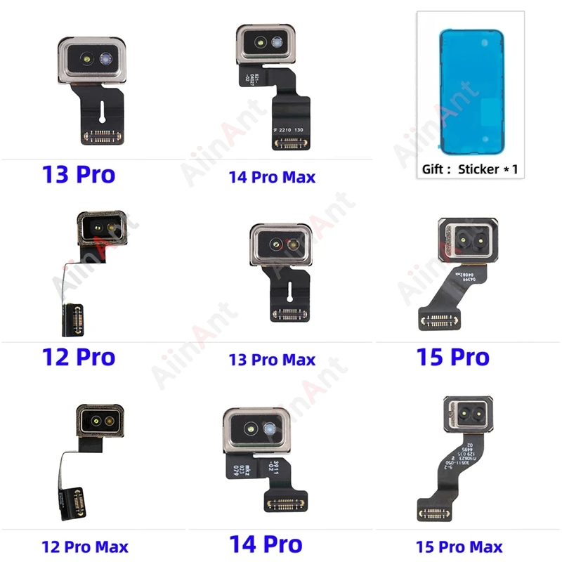 100% OEM Proximity Ambient Light Lidar Sensor Flex Cable For iPhone 12 13 14 15 Pro Max Plus mini wi