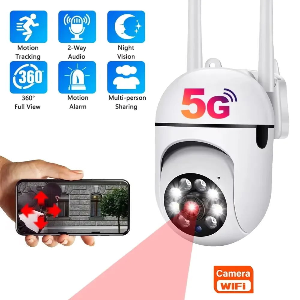 2026 A7 IP Camera Smart Outdoor Home Security WIFI CCTV Surveillance with Color Night Vision Wireles