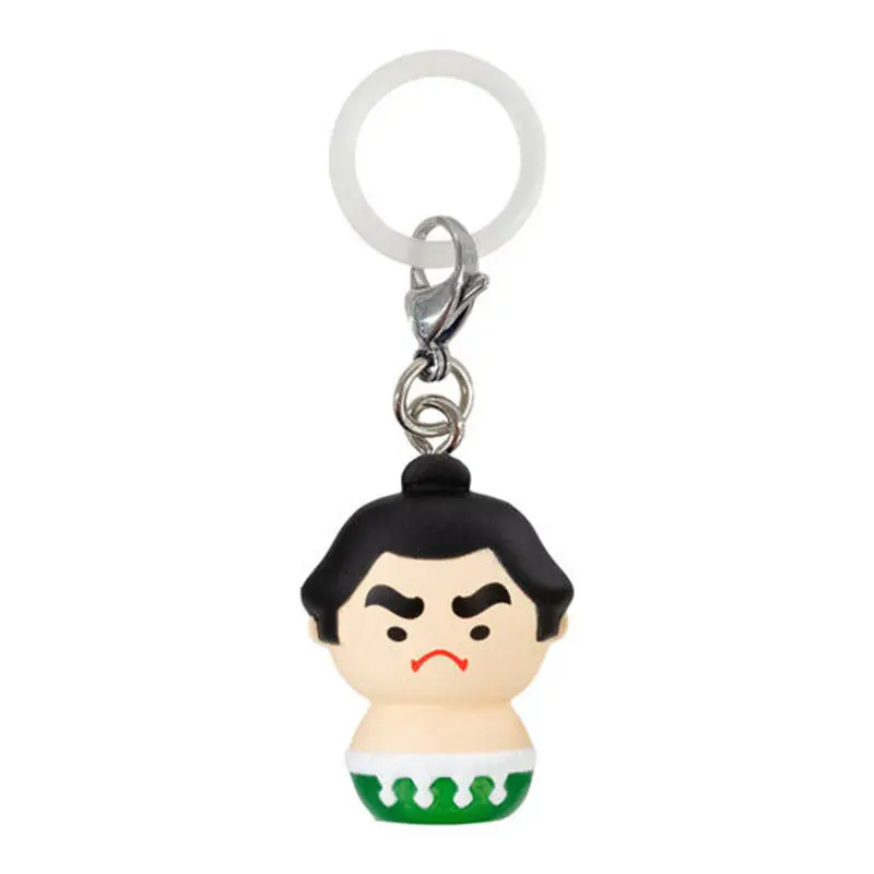 Bandai Japan Style Gashapon Keychain Mini Charms Lucky Cat Daruma Sushi Sumo Ninja Tanuki Pendant Fo