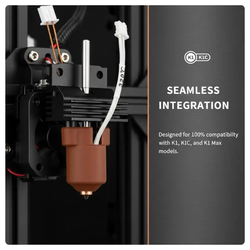 New Creality 2025 Version K1 Series Ceramic Heating Block Kit Terminal With Buckle Compatible With K