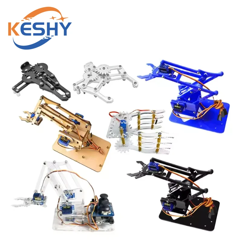 SG90 MG90S 4 Dof Unassembly Acrylic Mechanical Robot Manipulator Claw Kit For Arduino Robot Arm STEA